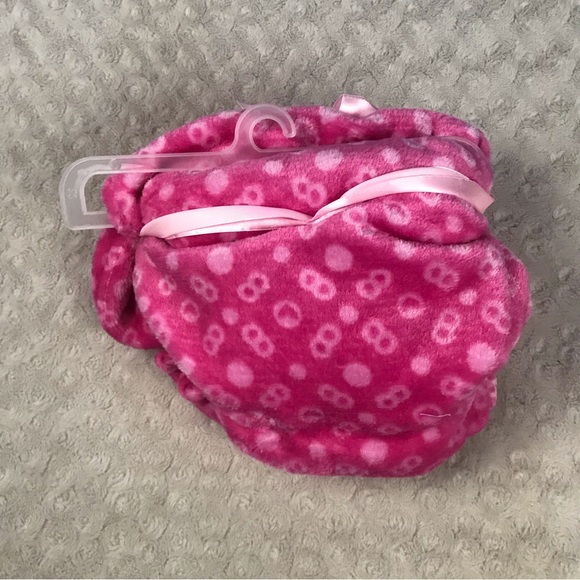 Le Bebe Favorite Elephant Baby Blanket Pink Yellow Tiara Princess Polka Dots NEW - Picture 3 of 7